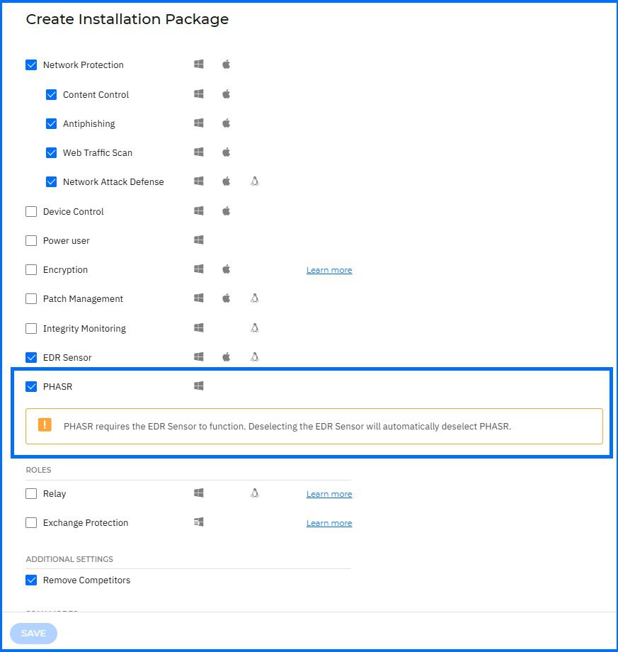 بهبودهای PHASR